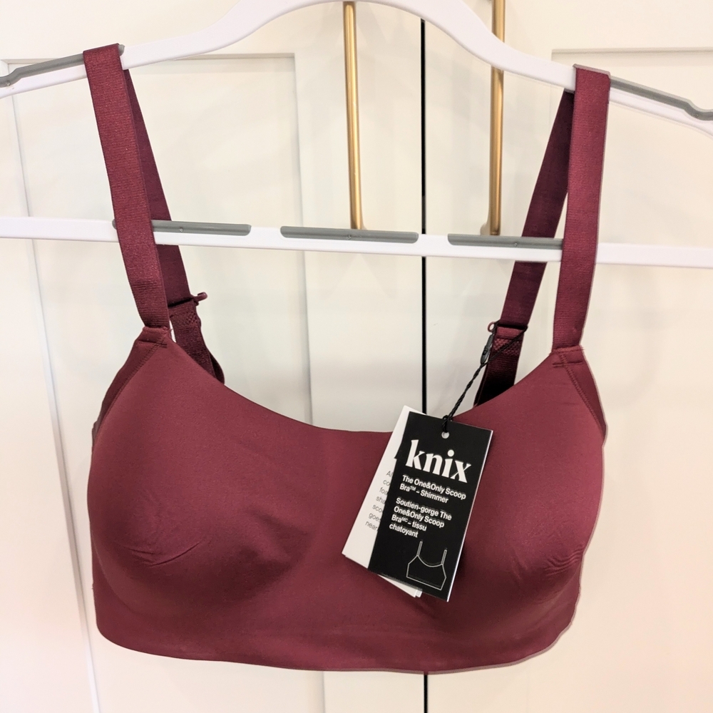 Knix Women's Burgundy Bra